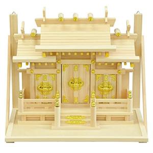 エイ アイ エス 神棚 日本製 棚板付き 屋根違い三社 光秀