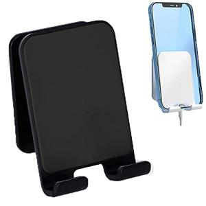 Kiowon 壁掛け スマホスタンド 粘着テープ式 ウォール充電ホルダー 角度調整可能 卓上スマホスタンド キッチン/