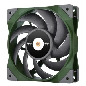 Thermaltake ToughFan 12 レーシンググリーン 高静圧 2000 PWM メタル強化モーターハブ 第2世代 油圧ベアリング 120mm ケー