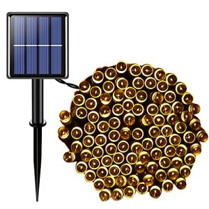 ウォームホワイト LED ソーラーストリングライト ソーラーライト 屋外 200led 20M LEDイルミネーションライト キャ