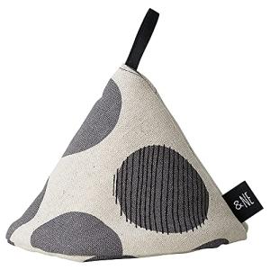 アンドエヌイー 三角鍋つかみ ドットアートホワイト NHK-048-DRWH 幅12.5cm×高さ9cm