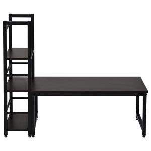 パソコンデスク ロータイプ 一体分離両用 3段シェルフ付 ローデスク パソコンデスク 木製 収納付 座デスク ミ