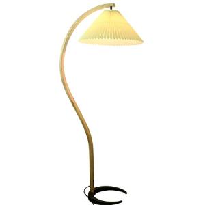 VeroMan フロアライト スタンドライト アーチ状 プリーツシェード フロアランプ ライト 照明 傘状 布シェード 韓国インテリア レトロ