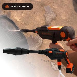 YARD FORCE 18V コードレス ハイパワー 強水圧洗浄機 充電式 ハンディ洗浄機タイプ クリーナー 1年保証付き