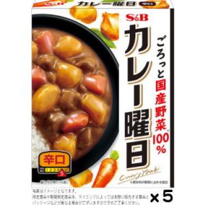 S&amp;B カレー曜日レトルト辛口 230gx5個set【賞味6ヵ月以上】S