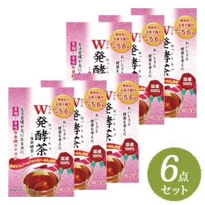 【送料無料】ホープフル W発酵茶（ダブル発酵茶）【国産】ダイエット茶 プーアル茶 ティーパック 64g(4g×16袋）まとめ買い6点セット【HOPEFULL】｜yuyudo