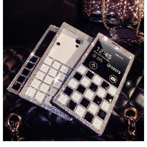 Samsung Galaxy S7 edgeケース ギャラクシー S7 エッジ ケース SC-02H/SCV33 docomo au サンスム 手帳型 横開き まどあり キラキラ おしゃれ デコストーン