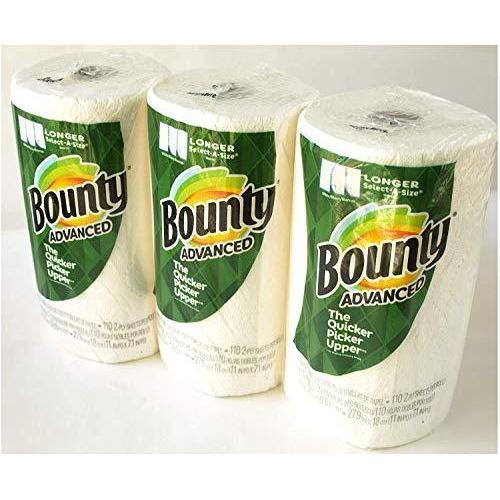 Bounty バウンティー ペーパータオル 2枚重ね 123シート × 3ロール (柄あり)