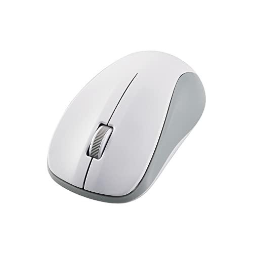エレコム ワイヤレスマウス Bluetooth 3ボタン Mサイズ 抗菌 ホワイト M-BY11BR...