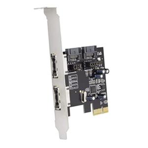 JSER Xiwai PCI-E - 4ポート SATA 3.0 ESATA PCIE SATA3 6Gbps 拡張カード PCI-Eアダプター｜yuyuyu