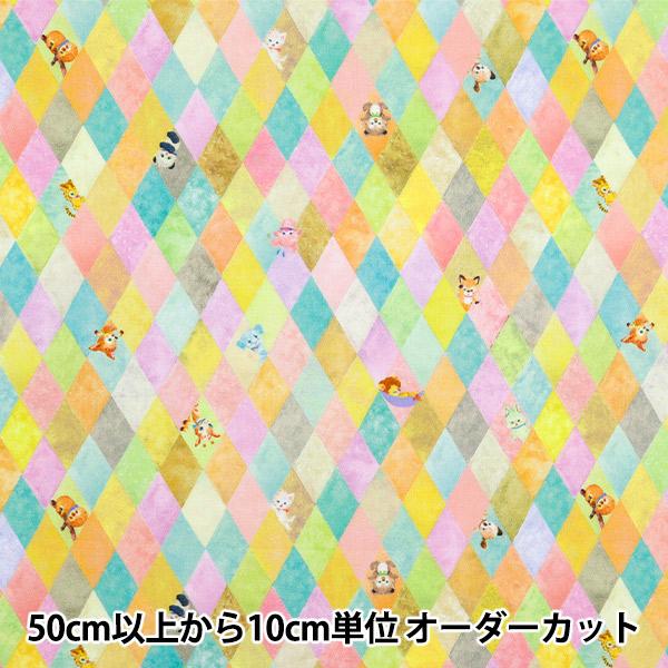【数量5から】 生地 『60ローンデジタルプリント 22fabric ラビリンス イエロー DP-4...