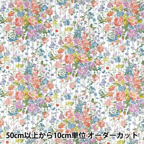 【数量5から】 生地 『リバティ・ファブリックス タナローン ブーケ・パレード・ストライプ 363M...