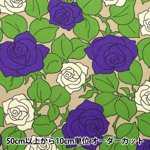 【数量5から】 生地 『う早この布 10番キャンバス フランスのバラ ネイビー UP5855-D』 COTTON KOBAYASHI コットンこばやし 小林繊維