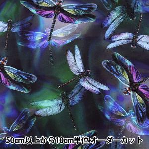 【数量5から】 生地 『インクジェットプリント トンボ R4629-324』 USAコットン