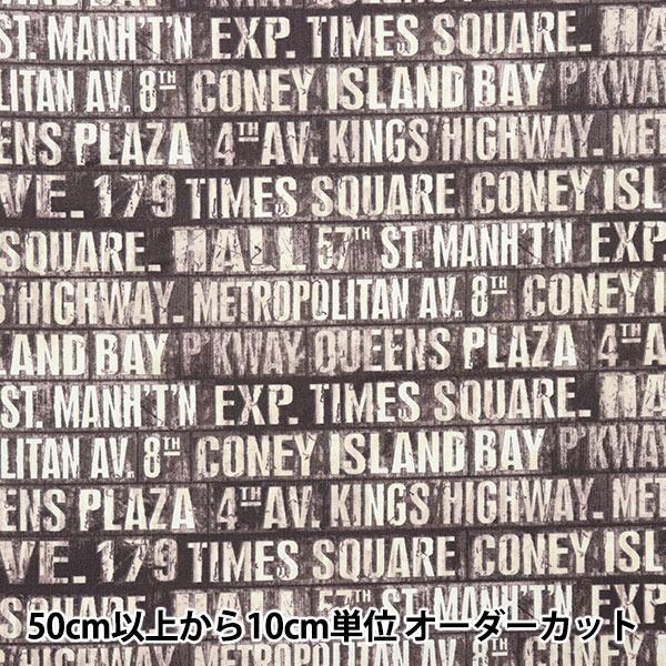【数量5から】 生地 『USAコットン Subway Signs チャコール PWTH173CHAR...