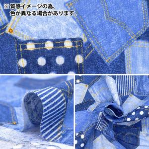 【数量5から】 生地 『Wガーゼ デニム調プリ...の詳細画像2