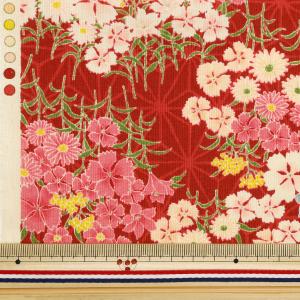 【数量5から】 生地 『スケア 麻の葉に撫子 ...の詳細画像1