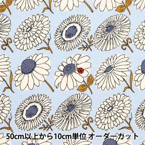 【数量5から】 生地 『綿麻キャンバス イッソエッコ ヒナギク EC10539S-D』