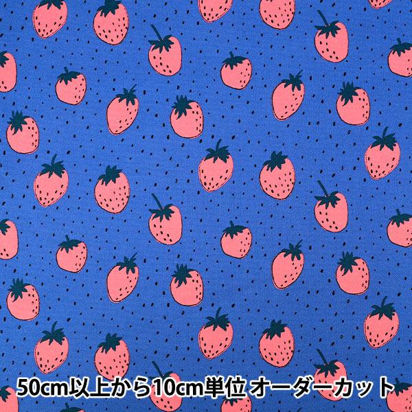 【数量5から】 生地 『kippis (キッピス) オックス 森いちご ブルー KPO-98B』