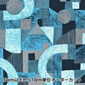 【数量5から】 生地 『KESHIKI 綿ビエラ Athletic park ブルー EKX-4700-2B』 KOKKA コッカ