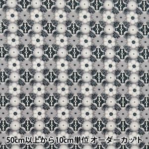 【数量5から】 生地 『スケア 花もよう ブラッ...の商品画像