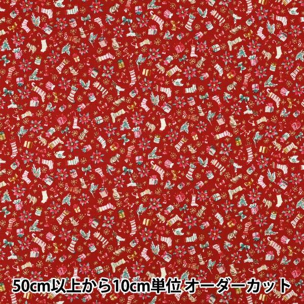 【数量5から】 生地 『マンセルコレクション シャーティング クリスマス レッド YUZ-942-2...
