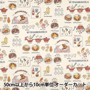 【数量5から】 生地 『オックス カラフルキャンバス カレーライス ナチュラル COCA-CUR-NA』 KOKKA コッカ