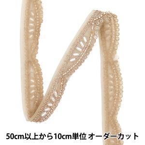 【数量5から】 手芸ブレード 『インド刺繍ブレード 約2.5cm幅 ピンクゴールド M-1125A』