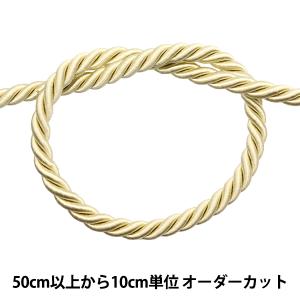 【数量5から】 手芸ひも 『2023ツイストコードA 幅約9mm ライトイエロー KY-7-A15』