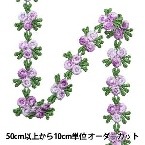 【数量5から】 手芸ブレード 『レースブレード パープル ISY-6-24-86』