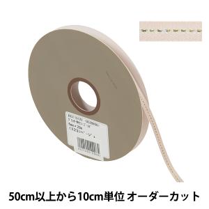 【数量5から】 リボン 『グリッターWサテン ゴールド 幅約6mm 123番色 ベージュ 33115』 TOKYO RIBBON 東京リボン