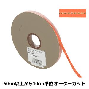 【数量5から】 リボン 『グリッターWサテン ゴールド 幅約6mm 137番色 オレンジ 33115』 TOKYO RIBBON 東京リボン