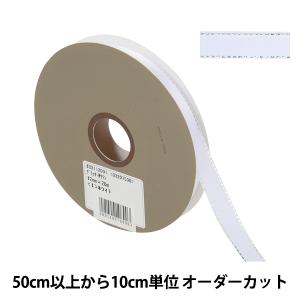 【数量5から】 リボン 『グリッターWサテン 幅約1.2cm 1番色 ホワイト 33112』 TOKYO RIBBON 東京リボン