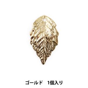 手芸金具 『メタルチャーム 植物モチーフ #10575 ゴールド 金 G 穴あき 1個入り』｜yuzawaya