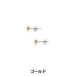 ピアス金具 『カン付 チタンピアス ジルコニア ゴールド 1ペア』｜yuzawaya