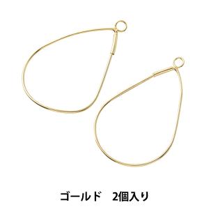 手芸金具 『ワイヤーフープ ドロップ ゴールド 2個入り』｜yuzawaya