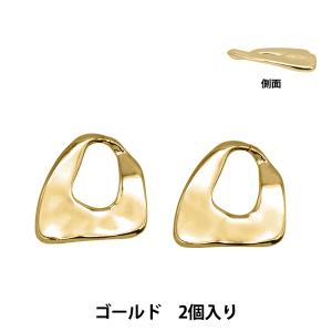 アクセサリー素材 『メタルパーツ 変形大 2個入り ゴールド CM5447-201』｜yuzawaya