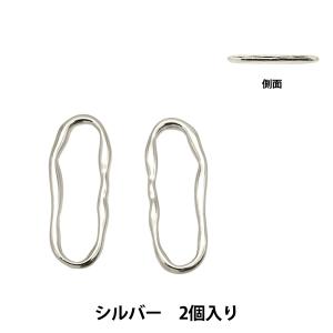 アクセサリー素材 『メタルパーツ オーバル 2個入り シルバー CM5454-205』｜yuzawaya