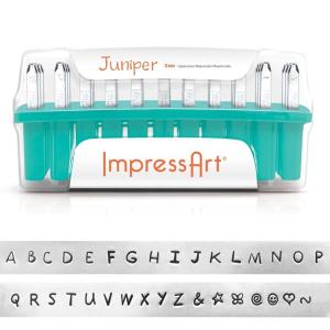 金属刻印 メタルスタンピング 『ImpressArt レタースタンプ Juniper 大文字 3mm U005 3 2』 MIYUKI ミユキ