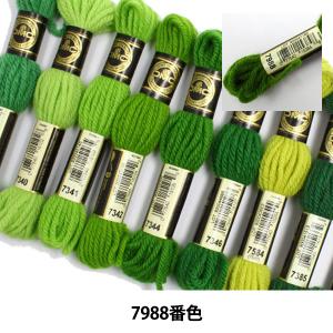 刺しゅう糸 『DMC 4番刺繍糸 タペストリーウール グリーン系 7988』 DMC ディーエムシー｜yuzawaya