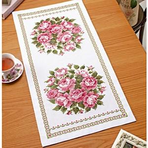 刺しゅうキット 『オノエ・メグミ テーブルセンター スウィートローズ 1195』 Olympus オ...