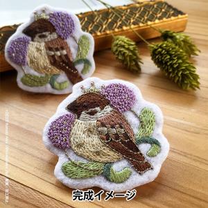 刺しゅうキット クッションカバー スミレ（ベージュ） 6026 オリムパス