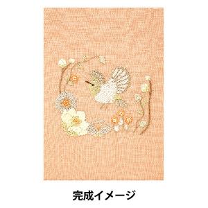 刺しゅうキット 『Chicchi 森で暮らす動物たちの12か月 和の花々に囲まれるメジロさん JPT65』 DMC ディーエムシー｜ユザワヤ