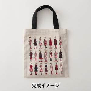 100ネエサン 刺繍縫製済みミニトート 542203 ペールグレー 21×19cm