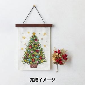 クリスマスツリー他　11点セット　刺繍　クロスステッチ　完成品 Brodees クロスステッチ刺繍キット K110 クリスマスツリー 【メール便