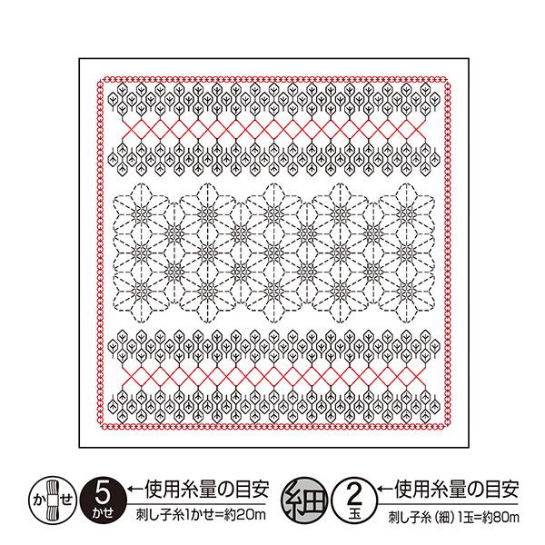 刺しゅう布 『花ふきん布パック ペチュニア 白 H-1112』 Olympus オリムパス