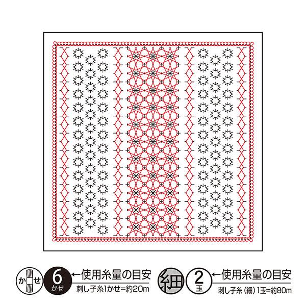 刺しゅう布 『花ふきん布パック カスミソウ 白 H-1113』 Olympus オリムパス