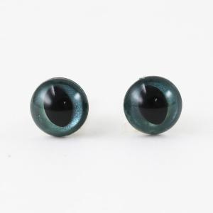 手芸 目 パーツ 『あみぐるみEYE キャッツアイ 7.5mm ブルーパール』 Hamanaka ハマナカ