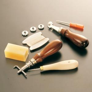アクセサリーとレザークラフト工具セット クラフト社 ステッチルレット 3/4/5/6mm ピッチコマ付 □ レザー