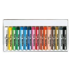 画材 『ファブリックファン 布描きくれよん 16色 PTS4-16』 Pentel ぺんてる